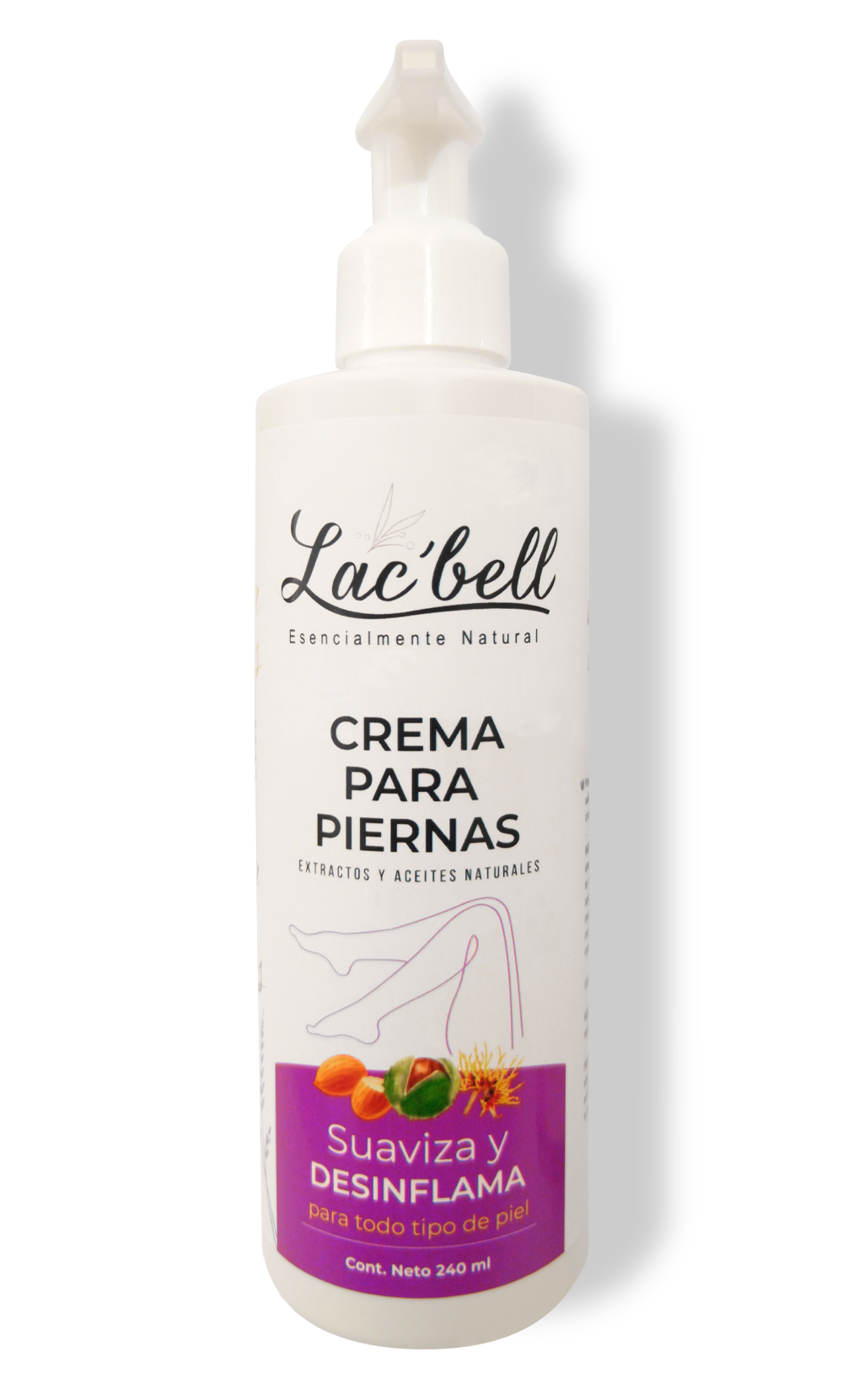 Crema para piernas, suaviza y desinflama